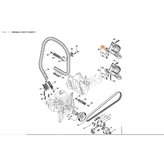 STIHL TS 120 Wspornik 4238 791 7601 do 2016 r